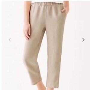 Pure Jill linen slim crop pants size large